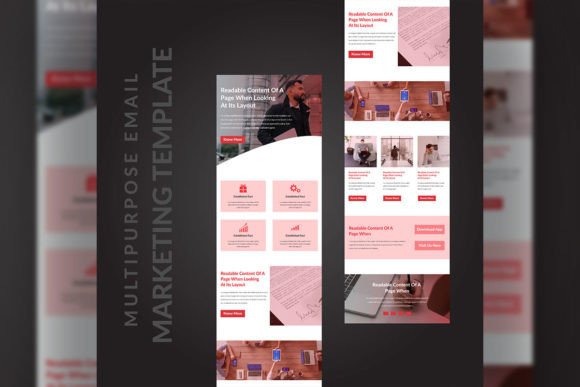 Vibrant Business Email Marketing Template for Effective Worldwide Promotion