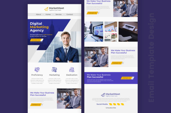 Versatile B2B Email Newsletter & Thank You Templates for Any Business