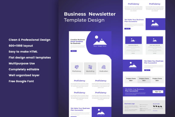 Versatile Business Newsletter Email Template with Customizable Design