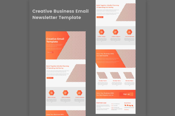Colorful Business Email Newsletter Template for Stunning Marketing Results