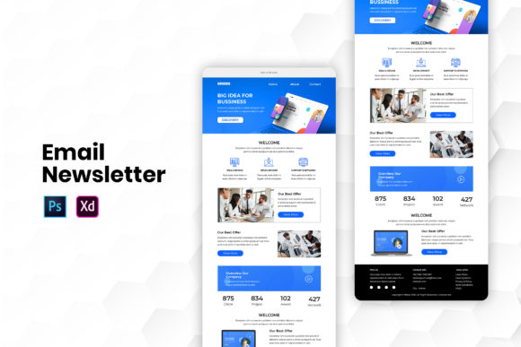 Colorful Editable Email Newsletter Template for Memorable Marketing