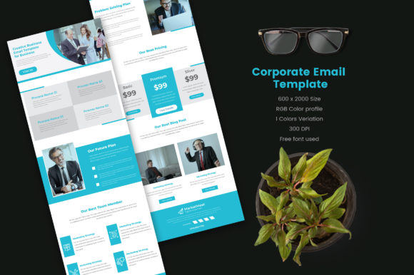 Colorful Mailchimp Newsletter Template for Professionals and Creatives