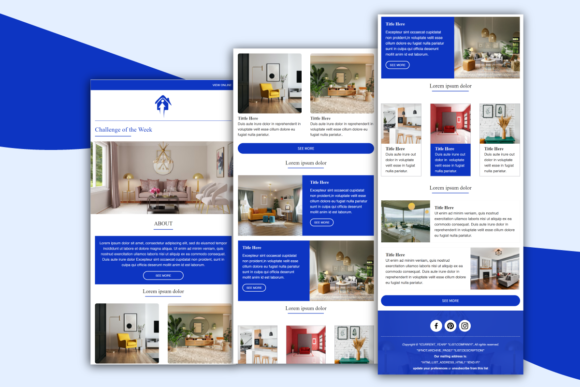 Premium Editable Mailchimp Real Estate Email Template with Drag-and-Drop Design