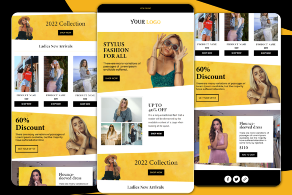 Elegant E-commerce Fashion Email Template for Seamless Campaigns