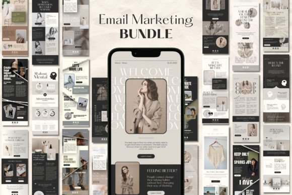 Minimalist Email Newsletter Templates Bundle for Canva and Flodesk