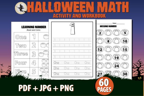 Halloween Math Fun Workbook for Kids