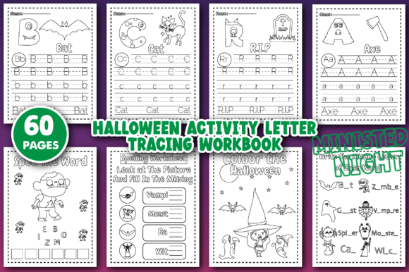 Halloween Fun Alphabet Activity Workbook for Kids Vol. 1