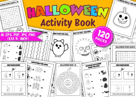 Halloween Fun Activity Book for Kids Vol. 4