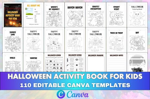 Customizable Halloween Activity Book for Kids - KDP Ready