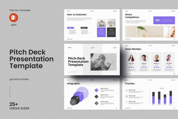 Modern Business Pitch Deck Presentation Template