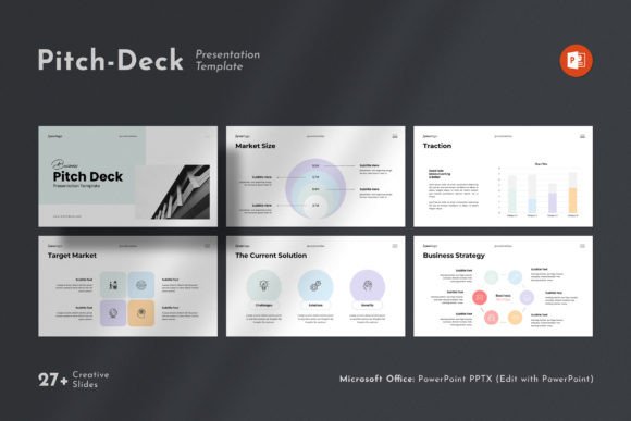 Professional Pitch Deck PowerPoint Template with Creative Infographics