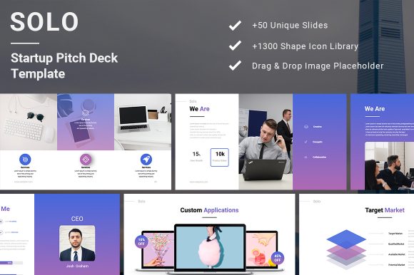 Solo Startup Pitch Deck & Creative Presentation Kit