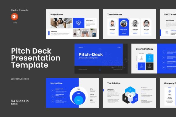 Professional Pitch Deck PowerPoint Template with Creative Infographics and Editable Slides
