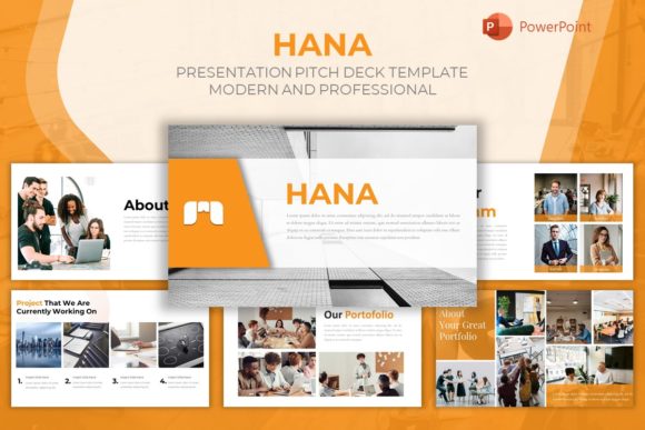 Hana Modern Pitch Deck Presentation Template