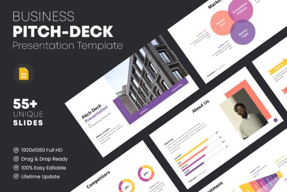 Investor Pitch Deck Google Slides Template – 55+ Slides with 100+ Color Themes and Editable Elements