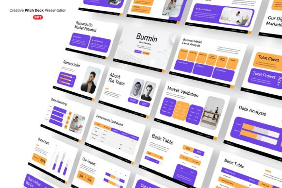 Innovative 25-Slide Pitch Deck PowerPoint Template