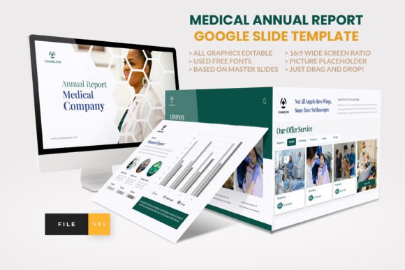 Medical Annual Report Google Slide Template - Professional Healthcare Presentation