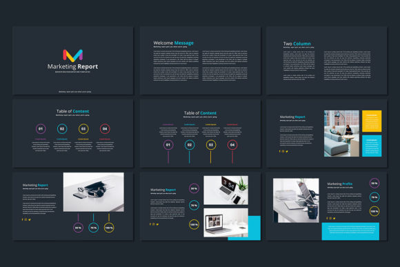 Marketing Report Keynote Presentation Template