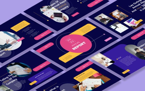 Dynamic Annual Report Presentation Template for Google Slides