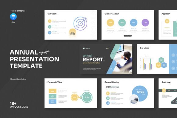 Professional Annual Report Keynote Presentation Template