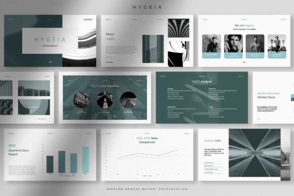 Hygeia Modern Annual Report Presentation Template