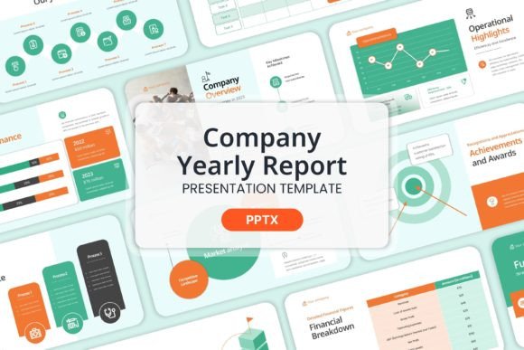 Professional Company Yearly Report PowerPoint Template