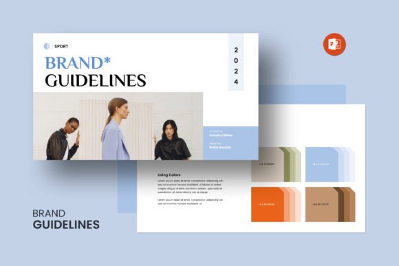 Elegant Brand Guidelines PowerPoint Template for Creative Professionals