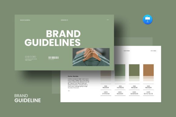 Flexible Brand Guidelines Keynote Template with Editable Design Elements