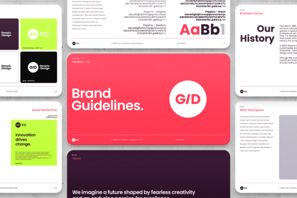 Modern Brand Guidelines Photoshop Template