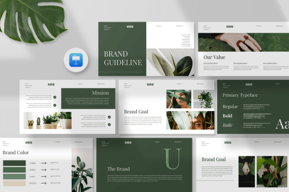 Brand Guideline Keynote Presentation Template - Editable & Ready to Use