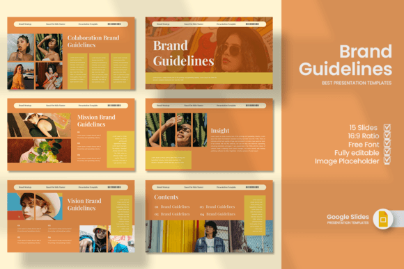 Brand Guideline Google Slides Template – Editable Presentation for Agencies and Startups