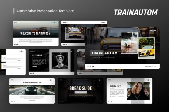 Trainautom Automotive Presentation Template – Customizable 20-Slide PowerPoint Deck