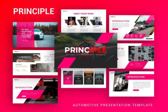 Principle Automotive Presentation Template – Versatile & Fully Customizable