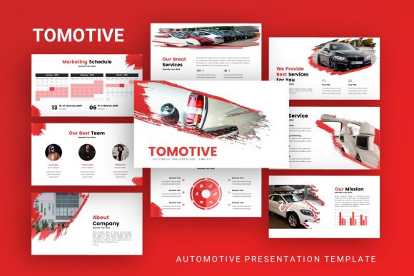 Tomotive Automotive Presentation Template – Versatile & Fully Customizable Slides