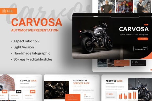 Carvosa Automotive Google Slides Template – Versatile Presentation Toolkit