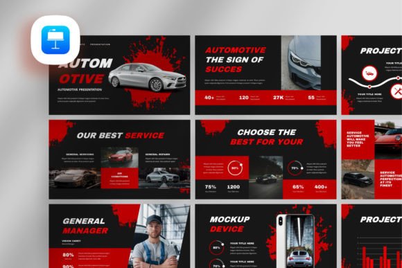Premium Automotive Keynote Presentation Template
