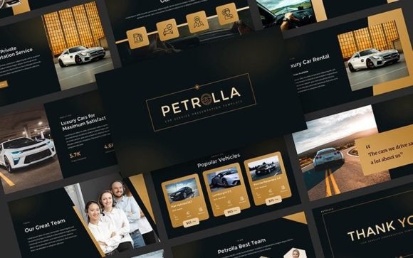 Petrolla Car Service Presentation Template for Google Slides