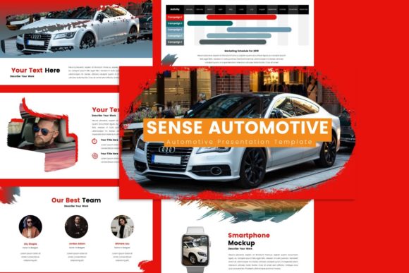 Sense Automotive Presentation Template – Versatile & Customizable PowerPoint Slides