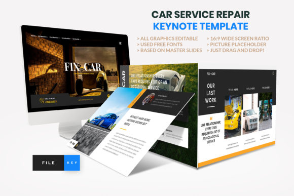 Modern Car Repair Service Keynote Presentation Template
