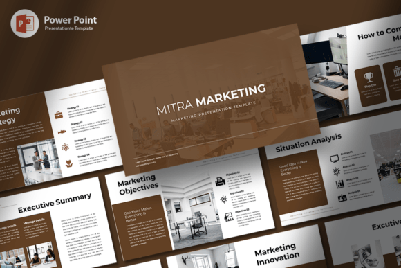 Mitra Marketing Easy Editable PowerPoint Template for Business and Creative Presentations