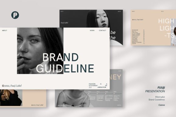 Fuuji Minimalist Brand Guidelines Presentation Template