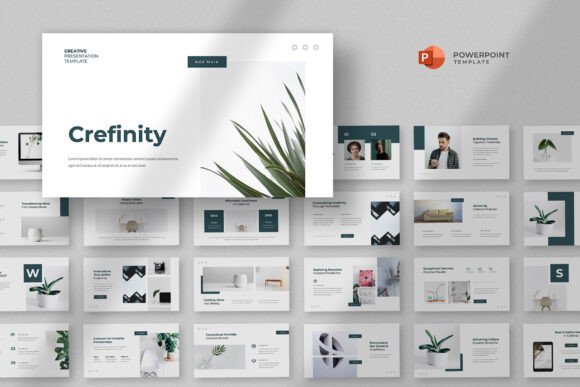 Crefinity Minimalist Creative Powerpoint Template for Modern Branding and Design