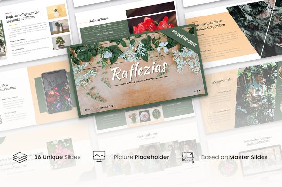Raflezias Creative Business PowerPoint Template – 36 Editable Modern Slides