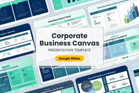 Corporate Business Canvas Google Slides Template for Startups and Marketing
