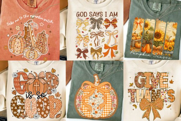 Autumn Preppy Floral Pumpkin PNG Collection
