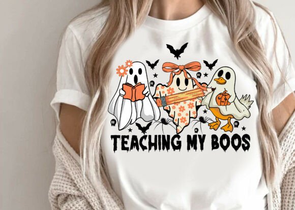 Retro Teacher Halloween T-Shirt Design Files