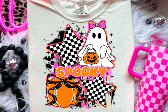 Retro Spooky Ghost Art for Printables