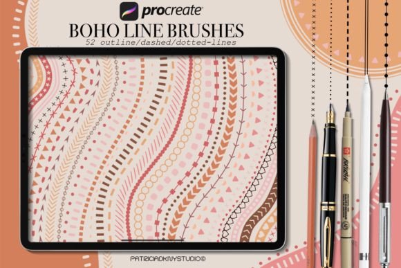 Procreate Boho Outline Brush Set