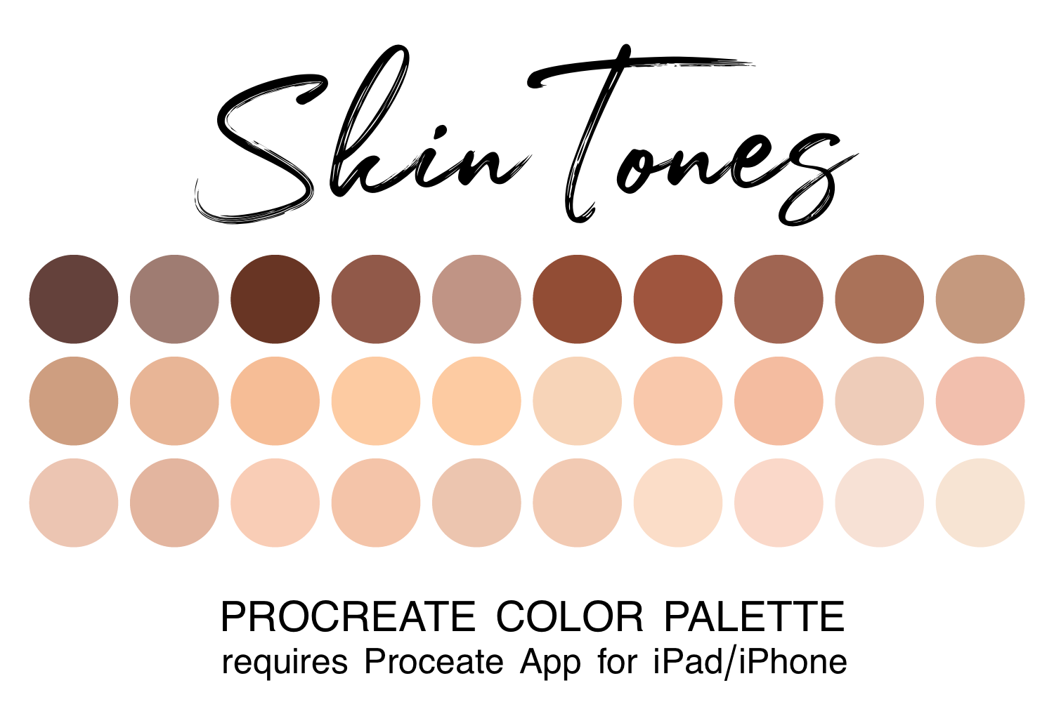 Procreate Skin Tone Palette