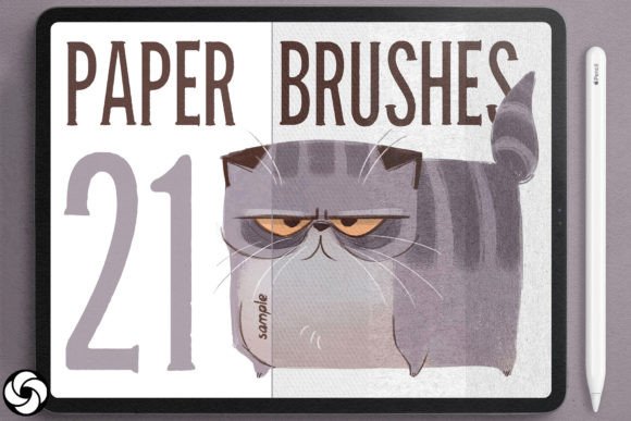 Procreate Paper Texture Brushes Set